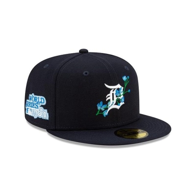 Sapca New Era Detroit Tigers MLB Side Patch Bloom 59FIFTY Fitted - Albastri